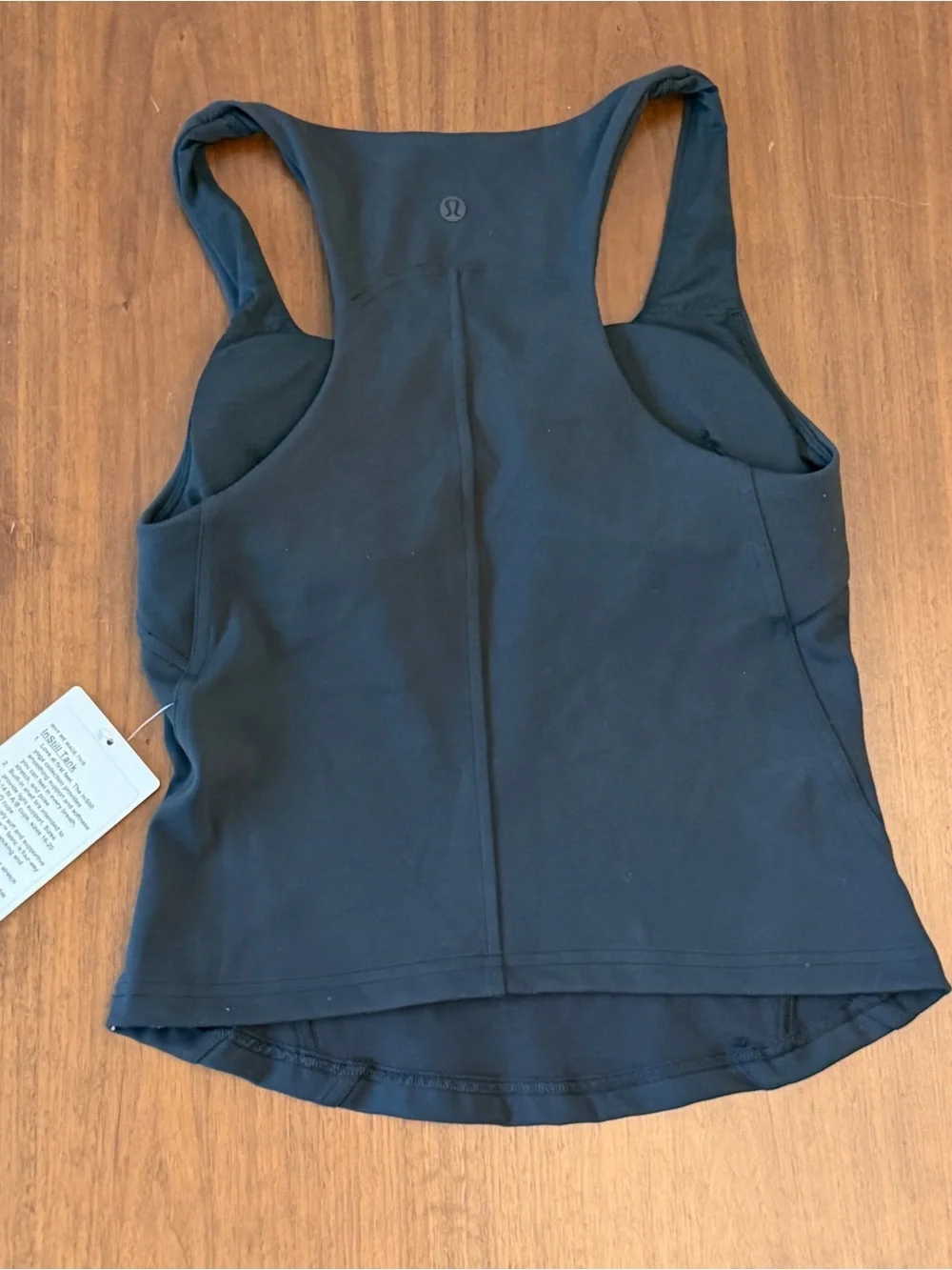 Lululemon InStill Built-in Bra Racerback Cropped Workout Tank  Black  Sz 6   NWT